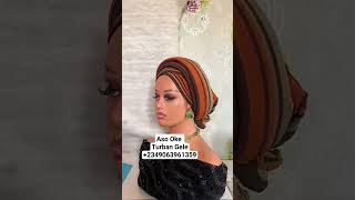 Aso Oke Turban Gele trendingonshorts turban autogele asooketurban turbangele [upl. by Schreibe]