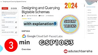 NEW Designing and Querying Bigtable Schemas  GSP1053  Lab Solution  Qwiklabs Arcade 2024 [upl. by Atsyrk93]