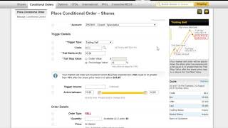 CommSec  How To Place Conditional Orders  Trailing Sells  Stop Losses [upl. by Dreher903]