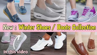 new winter shoes and boot collection  winter collection for women 2024 [upl. by Curtis]