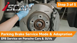 How To Put Parking Brake in Service Mode amp Perform an Adaptation on Porsche cars amp SUVs Part 3 [upl. by Laet]