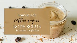 DIY Emulsified Coffee Sugar Body Scrub [upl. by Atteragram]