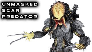 NECA UNMASKED SCAR PREDATOR Alien vs Predator Action Figure Toy Review [upl. by Domonic]