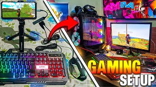 Ultimate Pro Gaming Setup 2024  Phone to PC Minecraft Gameplay 🔥 [upl. by Eeliah]