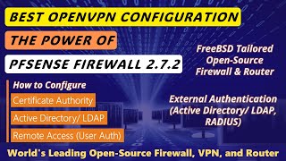 pfSense 272 New  Configure OpenVPN “Remote Access User Auth” with LDAP [upl. by Raynata]