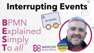 BPMN Tutorial Video Intermediate Events Boundary Interrupting Events Non Interrupting Events [upl. by Elvera]