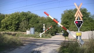 Spoorwegovergang Komárom H  Railroad crossing  Vasúti átjáró [upl. by Arykat]