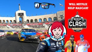 NASCAR amp Netflix Make A Hit  Back In The Coliseum  Wendys amp Ross Chastain  LA Coliseum Preview [upl. by Dituri]