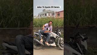 Indian TVS Apache RTR Owners apache tvs funnyshorts bikelovers [upl. by Avra361]