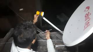 Airtel dish tv signal setting  airtel digital tv  satellite finder mobile app  dth antenna signal [upl. by Oremo]