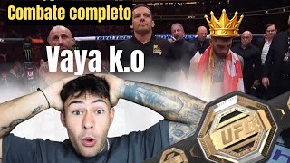 Ilia topuria vs Volkanovski  COMBATE COMPLETO en Español [upl. by Nnep]