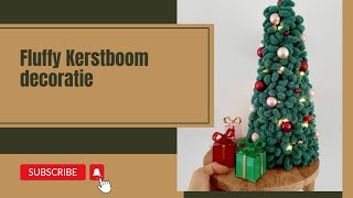 Fluffy Kerstboom decoratie diy diycrafts crochet haken kerstboom [upl. by Shiff]