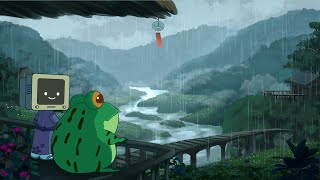 Gentle rain on a peaceful river 🌧 chill lofi hip hop beats [upl. by Garretson]