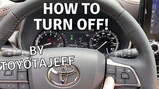 How to Turn Off Toyota Lane Departure Alert Jeff the Toyota Answer Man  turn off radar cruise [upl. by Derdlim506]