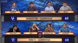 University Challenge S42E16  Homerton Cambridge vs Kings Cambridge [upl. by Dej]