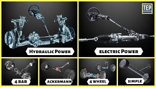 Every Steering System Explained  Power Steering Four Bar Ackermann Four Wheel Steering [upl. by Aniehs]