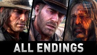 Red Dead Redemption 2  All 4 Endings Good Honor Bad Honor [upl. by Hplodnar]