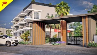 Architectural Animation Full CGI  Exterior Design  Panash Designs Studio  91 9168240606 [upl. by Haela]