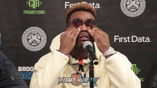 JERMELL CHARLO BREAKS DOWN AT POST FIGHT PRESS CONFERENCE AFTER LOSING TITLE TO TONY HARRISON [upl. by Iolenta]