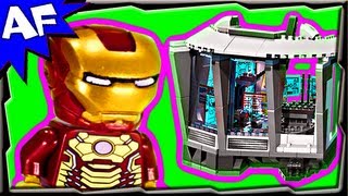 Iron Man MALIBU MANSION Attack 76007 Lego Marvel Super Heroes Animated Building Review [upl. by Atig]