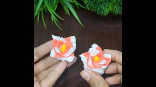 polymer clay ideas diy clay amazing craftreels diyclay flower shorts [upl. by Ahsinnor]