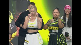 Agnieszka Bobek vs Laluna  Media trening i ważenie CLOUT MMA 2 [upl. by Hackett391]