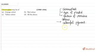 Chromoplast may be of [upl. by Milissa]