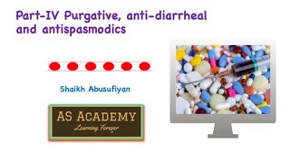 PartIV Purgative antidiarrheal  ORS  Pharmacotherapy of Inflammatory Bowel disease [upl. by Naitsirk]