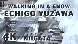 【4K NIIGATA】ECHIGO YUZAWA WALKING IN A SNOW 2022 minamiuonumagun niigatawintertravel [upl. by Kaufmann]