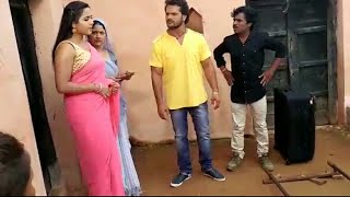 खेसारीलाल यादव और काजल राघवाणी की LIVE शूटिंग । FULL MASTI ON SET  BHOJPURI FILM 2017 [upl. by Messere287]