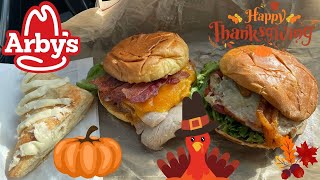 Arby’s Thanksgiving Deep Fried Turkey Gobbler Deep Fried Turkey Club Pumpkin Pie Turnover [upl. by Aenet]