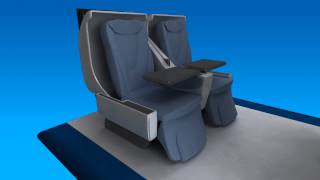 Aircraft interior design  Accuride telescopic and linear slides used in an aircraft seat design [upl. by Allak]