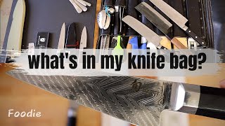 Inside a Pro Chefs Knife Bag  Foodie [upl. by Egedan]