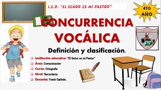 CONCURRENCIA VOCÁLICA DEFINICIÓN Y CLASIFICACIÓN DIPTONGO TRIPTONGO Y HIATO 4TO AÑO DE SECUNDAR [upl. by Porcia]