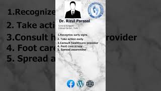 Dr Rizul Parasal Diabetic Foot Don’t Let It Catch You Off Guard diabeticfoot footcare [upl. by Aronow364]