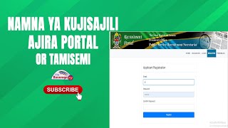 JINSI YA KUJISAJILI AJIRA PORTAL  TAMISEMI [upl. by Addi]