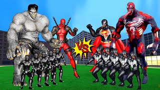 TEAM GREY HULK DEADPOOL BLACK PANTHER VS TEAM SUPER VENOM  VENOM ZOMBIE  LIVE ACTION STORY [upl. by Hessney154]