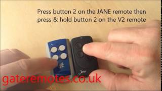 Programming a JANE TOP A Gate amp Garage Remote Control [upl. by Aidualc]