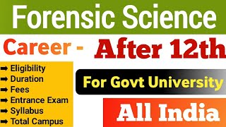 forensic science course  nfsu entrance exam  nfat 2023  career guidance after 12th [upl. by Neesay919]