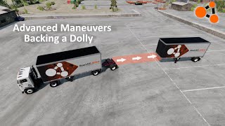 Double Trailers  Advanced Maneuvers 1  Backing a Dolly BeamNGDrive [upl. by Imyaj933]