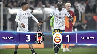 Beşiktaş 31 Galatasaray  HighlightsÖzet  Spor Toto Süper Lig  202223 [upl. by Forsta619]