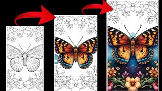 Painting Numbers  Easy Painting  Butterfly  How to Paint by Number [upl. by Ora]