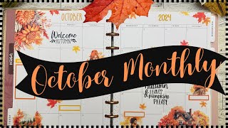 Plan With Me  October Monthly  Chic Fall [upl. by Llertram]