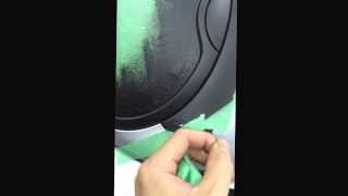 Peeling the black Plasti Dip off Mini Cooper S headlight chrome trim [upl. by Cutler]