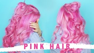 Pink Hair  Bellami Tape In Extensions 60  by tashaleelyn [upl. by Anala825]