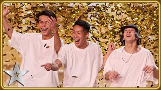 Haribow get AUDIENCE GOLDEN BUZZER for epic DOUBLE DUTCH act  Auditions  BGT 2024 [upl. by Ahseekan]