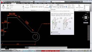 AutoCAD leader açıklama oku ve yazısı ekleme [upl. by Payne200]