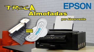 Troca das Almofadas da Epson L395 por Absorventes femininos Dica valiosa custo Beneficio [upl. by Woll]