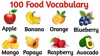 100 Food Name Vocabulary  Common Food Name  Simple English For Beginners [upl. by Hairaza]