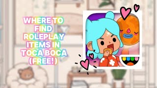 🌟 WHERE TO FIND ROLEPLAY ITEMS IN TOCA BOCA FREE  Toca Life World 🌍  Toca Raindrop 💧 [upl. by Filbert]